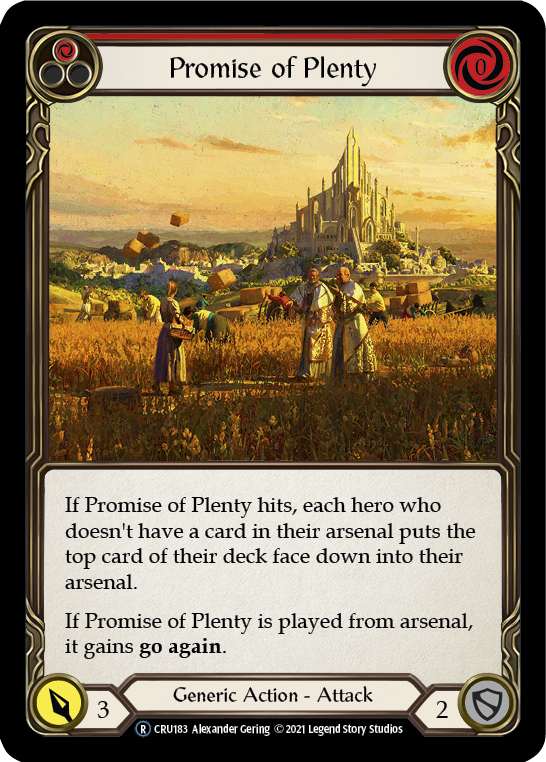 Promise of Plenty (Red) [U-CRU183] (Crucible of War Unlimited)  Unlimited Normal | Arkham Games and Comics