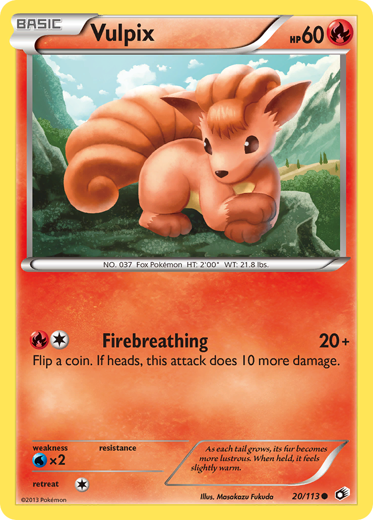 Vulpix (20/113) [Black & White: Legendary Treasures] | Arkham Games and Comics