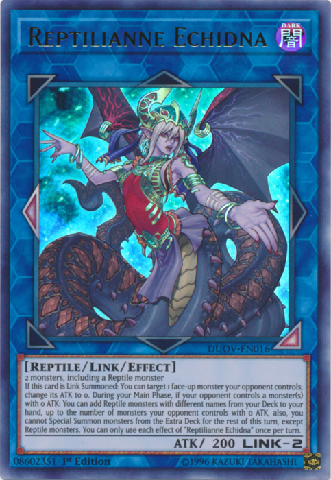 Reptilianne Echidna [DUOV-EN016] Ultra Rare | Arkham Games and Comics