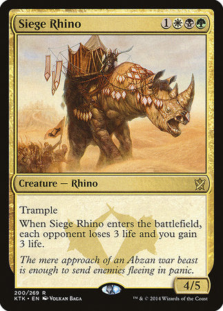 Siege Rhino [Khans of Tarkir] | Arkham Games and Comics