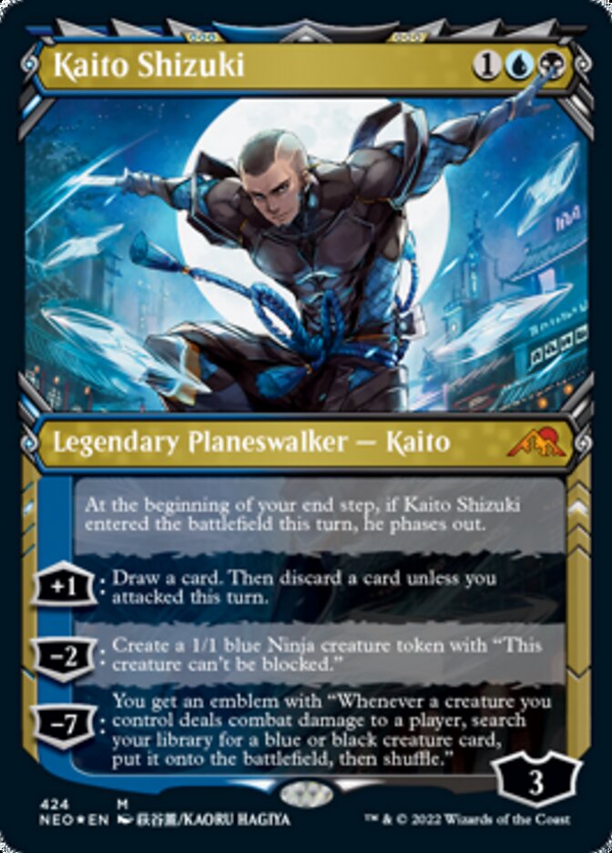 Kaito Shizuki (Showcase) (Foil Etched) [Kamigawa: Neon Dynasty] | Arkham Games and Comics