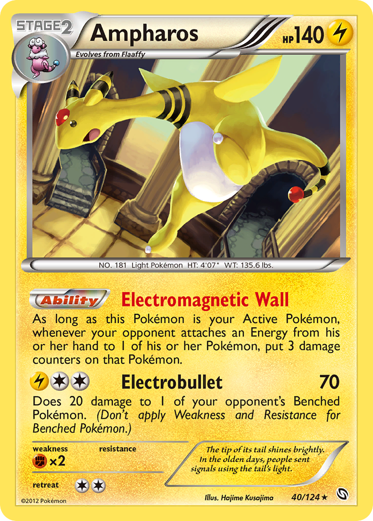 Ampharos (40/124) [Black & White: Dragons Exalted] | Arkham Games and Comics