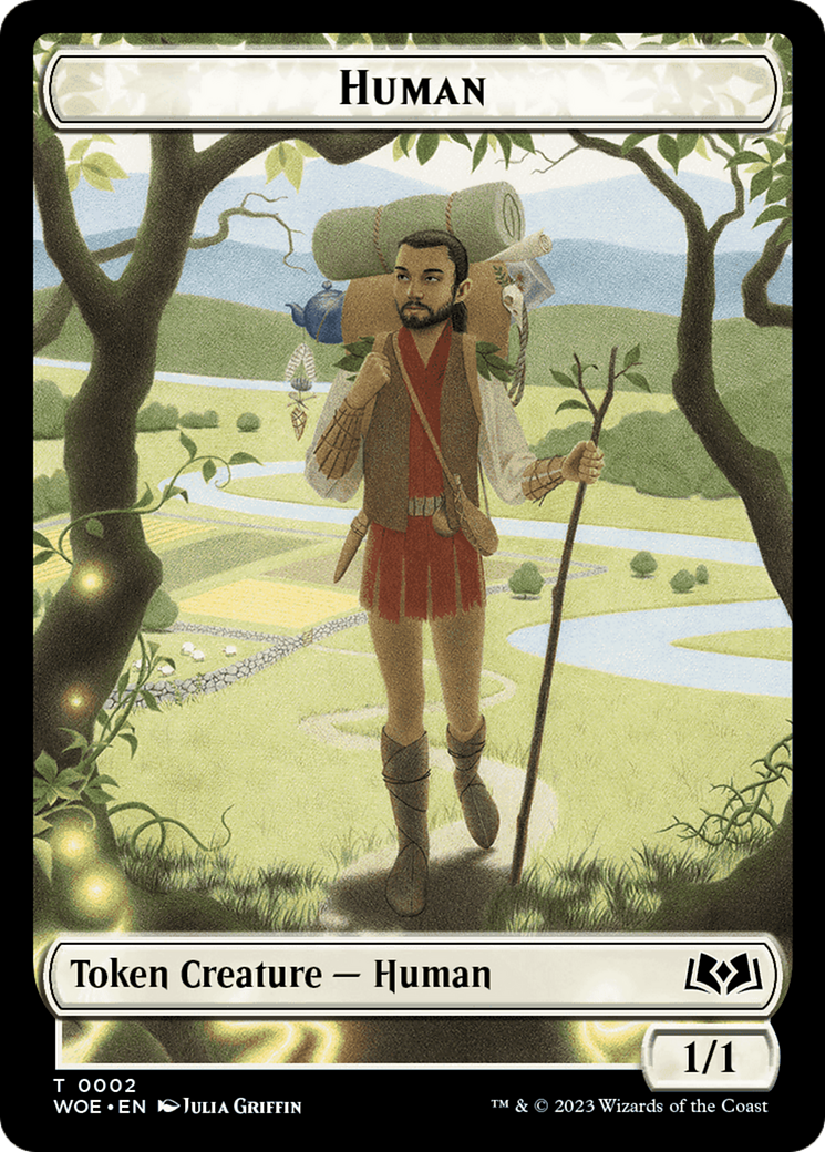 Human Token [Wilds of Eldraine Tokens] | Arkham Games and Comics