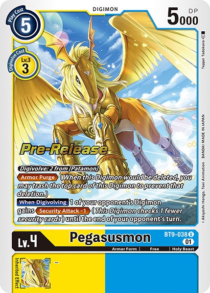 Pegasusmon [BT9-038] [X Record Pre-Release Promos] | Arkham Games and Comics