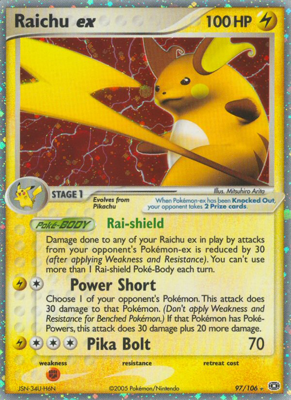 Raichu ex (97/106) [EX: Emerald] | Arkham Games and Comics