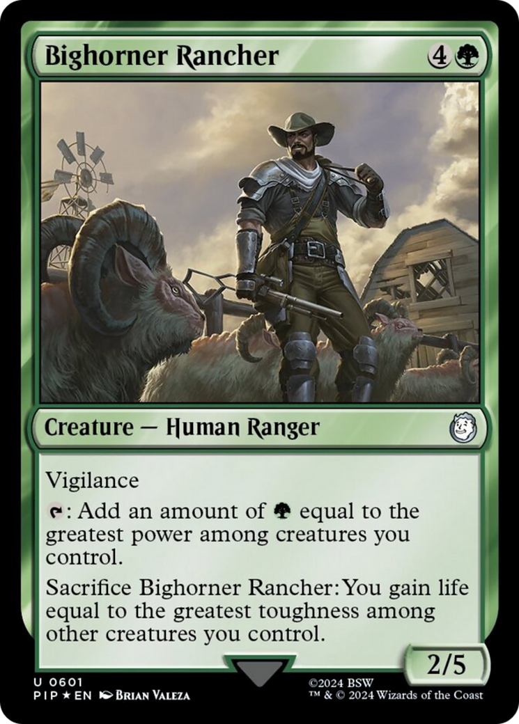 Bighorner Rancher (Surge Foil) [Fallout] | Arkham Games and Comics