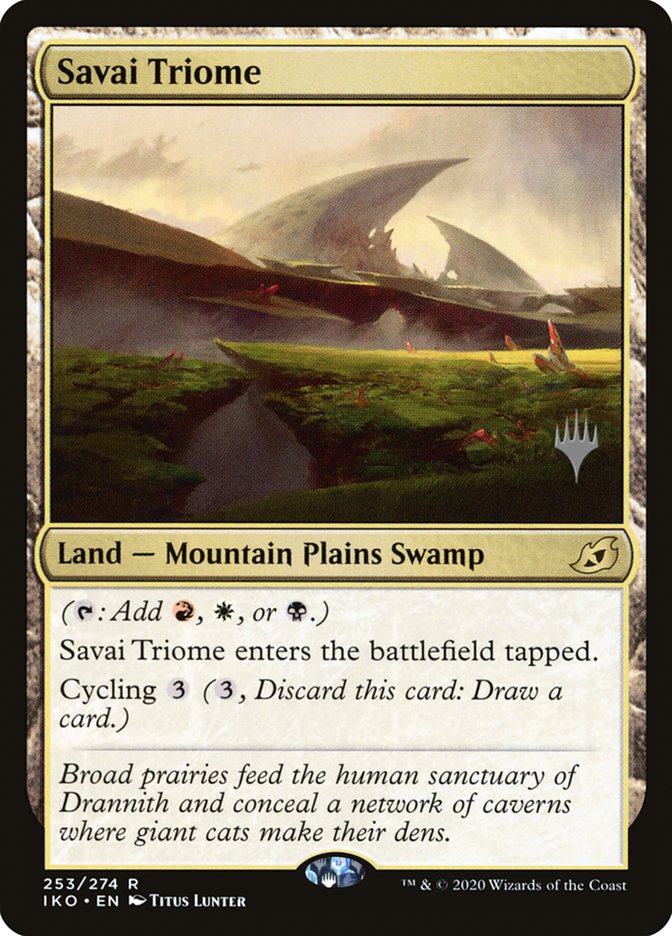 Savai Triome (Promo Pack) [Ikoria: Lair of Behemoths Promos] | Arkham Games and Comics