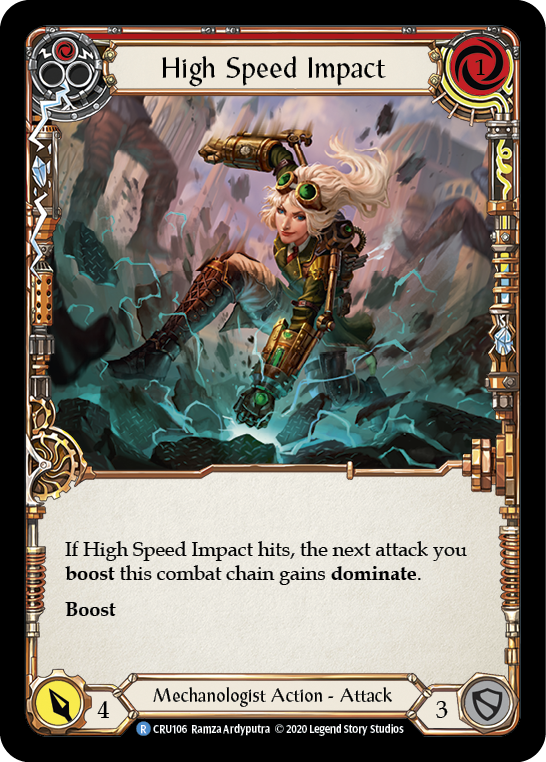 High Speed Impact (Red) [CRU106] (Crucible of War)  1st Edition Rainbow Foil | Arkham Games and Comics