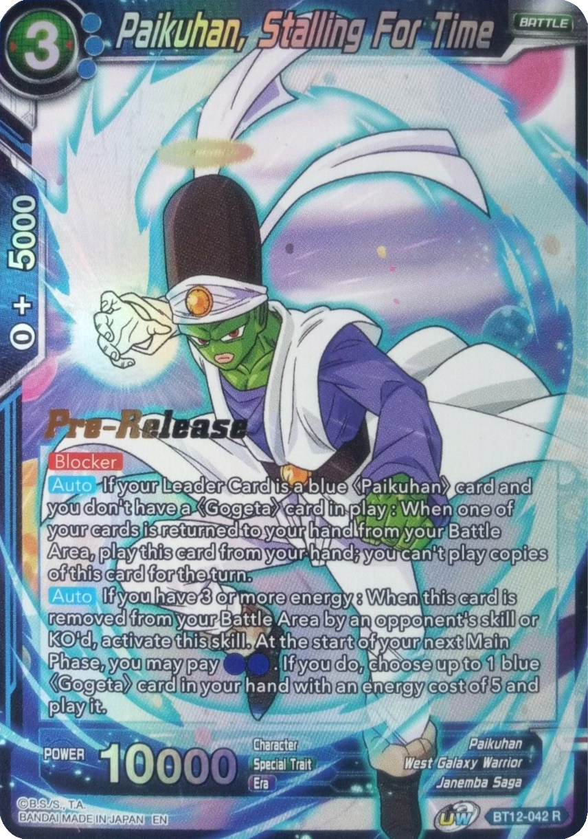 Paikuhan, Stalling for Time (BT12-042) [Vicious Rejuvenation Prerelease Promos] | Arkham Games and Comics