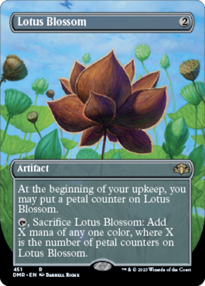 Lotus Blossom (Borderless Alternate Art) [Dominaria Remastered] | Arkham Games and Comics