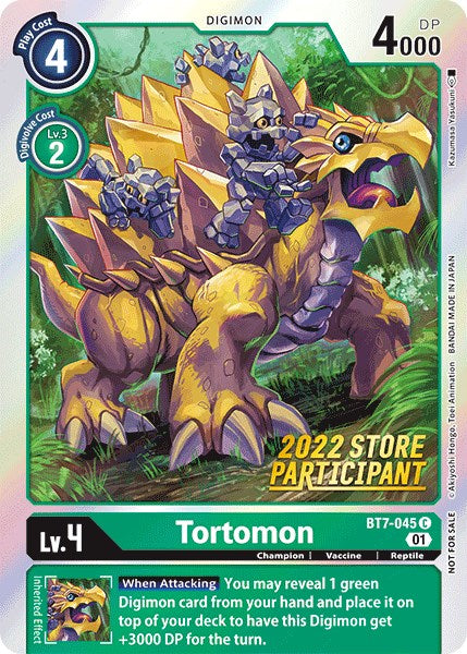 Tortomon [BT7-045] (2022 Store Participant) [Next Adventure Promos] | Arkham Games and Comics