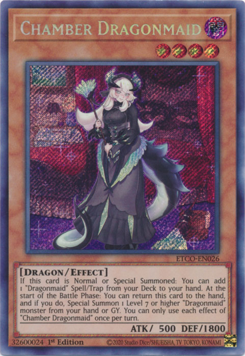 Chamber Dragonmaid [ETCO-EN026] Secret Rare | Arkham Games and Comics