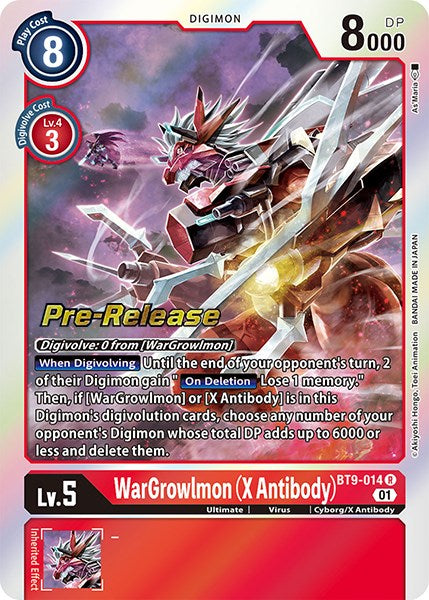 WarGrowlmon (X Antibody) [BT9-014] [X Record Pre-Release Promos] | Arkham Games and Comics