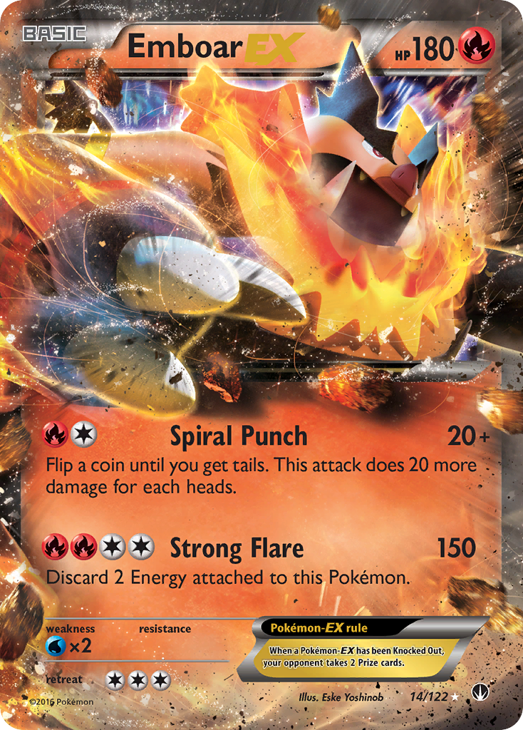 Emboar EX (14/122) [XY: BREAKpoint] | Arkham Games and Comics