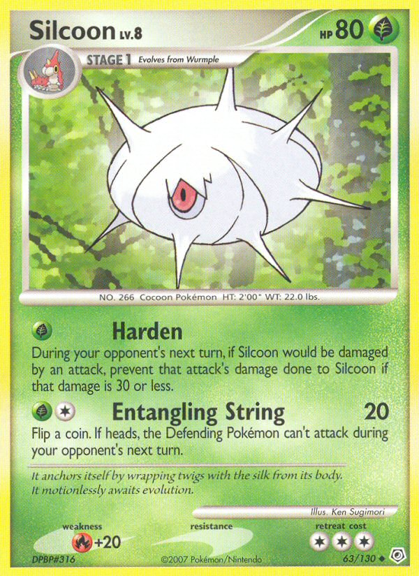 Silcoon (63/130) [Diamond & Pearl: Base Set] | Arkham Games and Comics