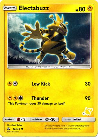 Electabuzz (43/156) (Pikachu Stamp #41) [Battle Academy 2020] | Arkham Games and Comics