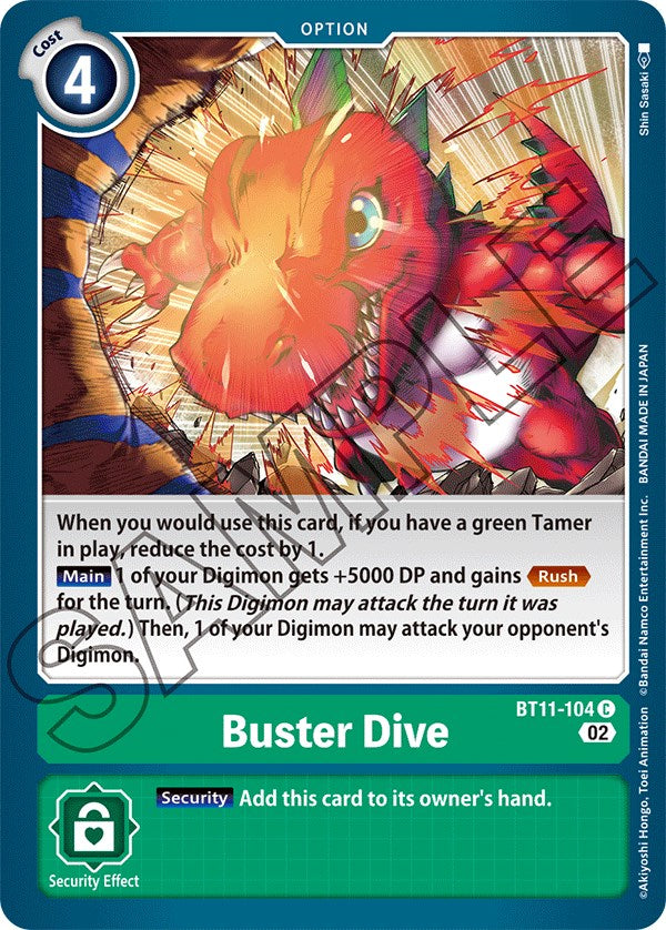 Buster Dive [BT11-104] [Dimensional Phase] | Arkham Games and Comics