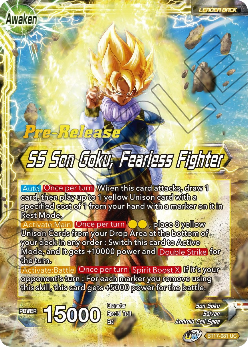 Son Goku // SS Son Goku, Fearless Fighter (BT17-081) [Ultimate Squad Prerelease Promos] | Arkham Games and Comics