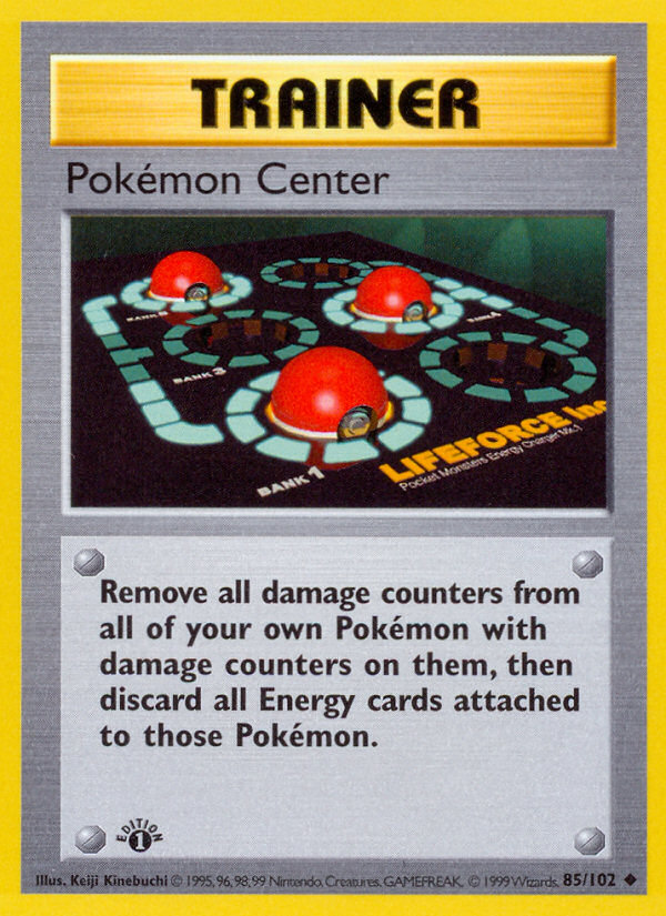 Pokemon Center (85/102) (Shadowless) [Base Set 1st Edition] | Arkham Games and Comics