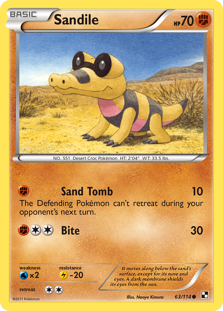 Sandile (63/114) [Black & White: Base Set] | Arkham Games and Comics