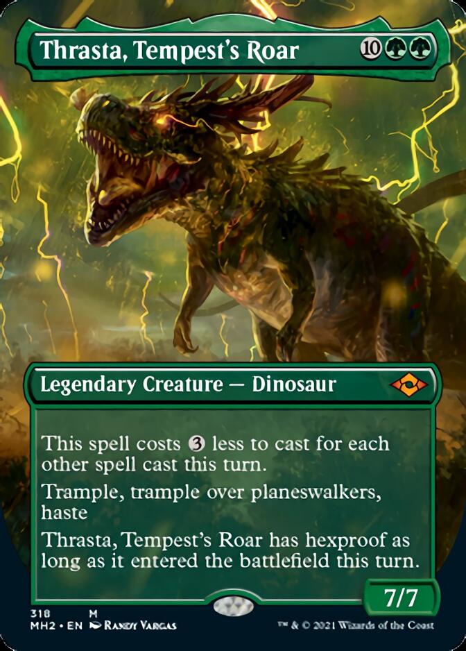 Thrasta, Tempest's Roar (Borderless Alternate Art) [Modern Horizons 2] | Arkham Games and Comics