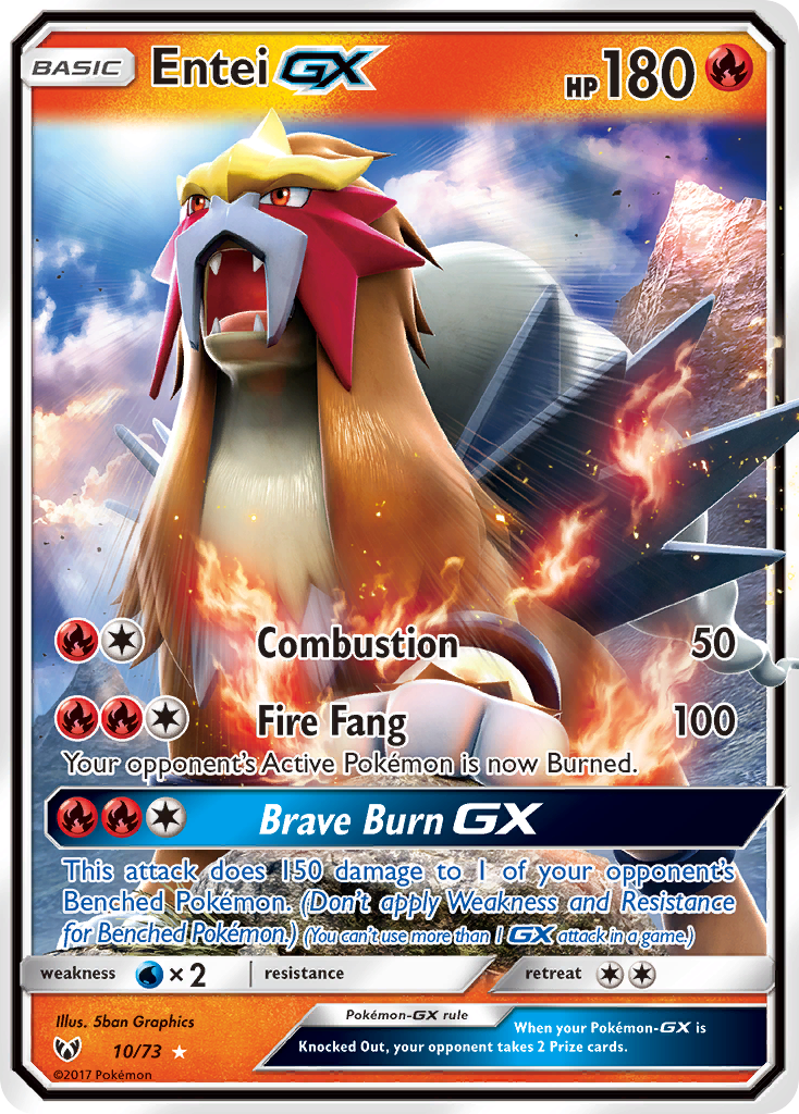 Entei GX (10/73) [Sun & Moon: Shining Legends] | Arkham Games and Comics