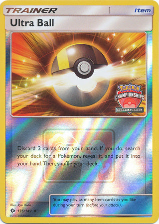 Ultra Ball (135/149) (NA Championship Promo) [Sun & Moon: Base Set] | Arkham Games and Comics