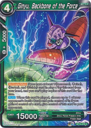 Ginyu, Backbone of the Force (BT10-076) [Rise of the Unison Warrior 2nd Edition] | Arkham Games and Comics