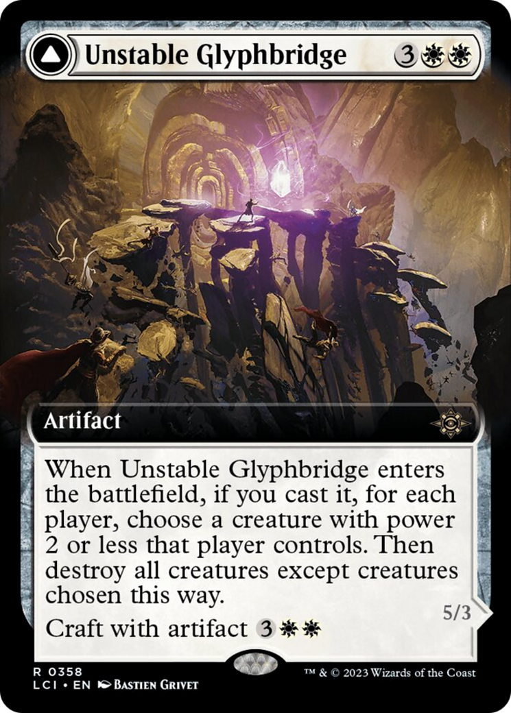 Unstable Glyphbridge // Sandswirl Wanderglyph (Extended Art) [The Lost Caverns of Ixalan] | Arkham Games and Comics