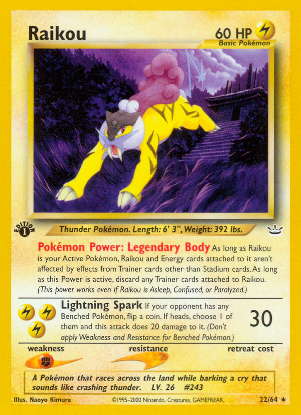 Raikou (22/64) [Neo Revelation 1st Edition] | Arkham Games and Comics