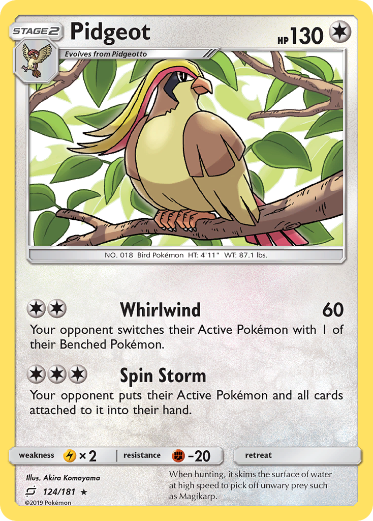 Pidgeot (124/181) [Sun & Moon: Team Up] | Arkham Games and Comics