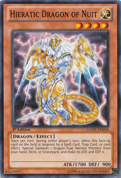 Hieratic Dragon of Nuit [GAOV-EN018] Common | Arkham Games and Comics