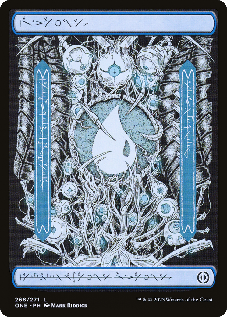 Island (268) (Phyrexian) [Phyrexia: All Will Be One] | Arkham Games and Comics