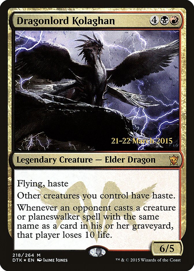 Dragonlord Kolaghan  [Dragons of Tarkir Prerelease Promos] | Arkham Games and Comics