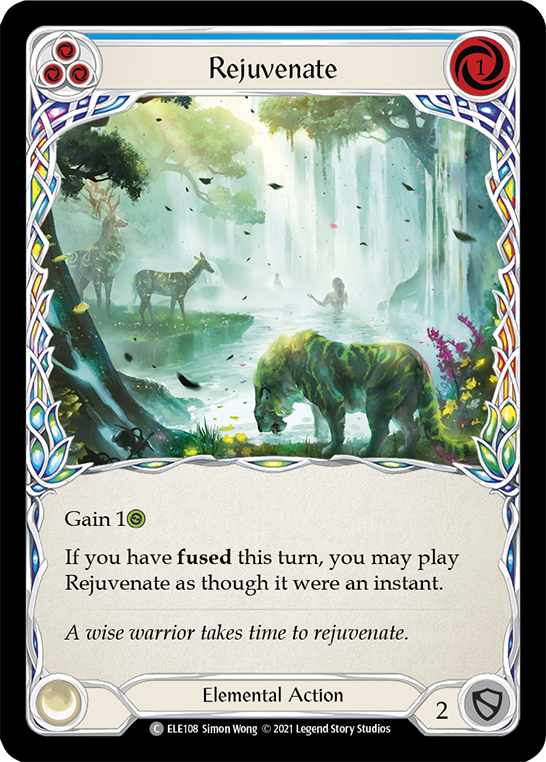 Rejuvenate (Blue) [ELE108] (Tales of Aria)  1st Edition Rainbow Foil | Arkham Games and Comics