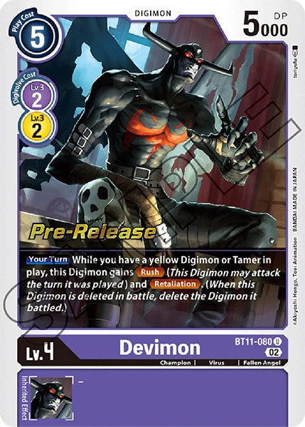 Devimon [BT11-080] [Dimensional Phase Pre-Release Promos] | Arkham Games and Comics