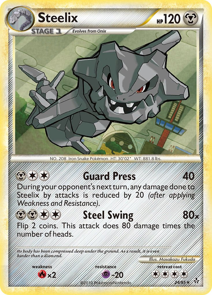 Steelix (24/95) (Theme Deck Exclusive) [HeartGold & SoulSilver: Unleashed] | Arkham Games and Comics