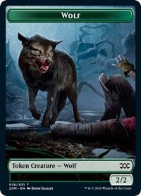 Wolf // Wurm (030) Double-sided Token [Double Masters Tokens] | Arkham Games and Comics