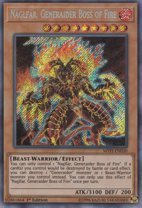 Naglfar, Generaider Boss of Fire [MYFI-EN030] Secret Rare | Arkham Games and Comics