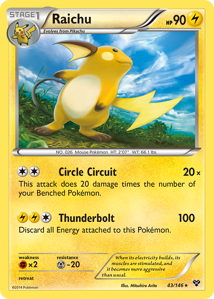 Raichu (43/146) [XY: Base Set] | Arkham Games and Comics