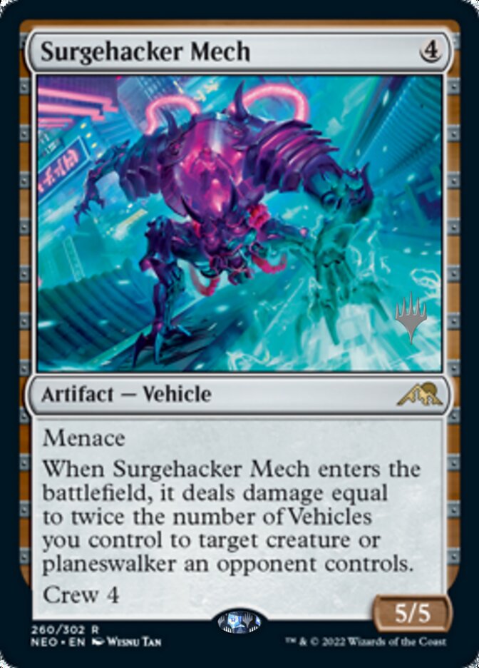 Surgehacker Mech (Promo Pack) [Kamigawa: Neon Dynasty Promos] | Arkham Games and Comics