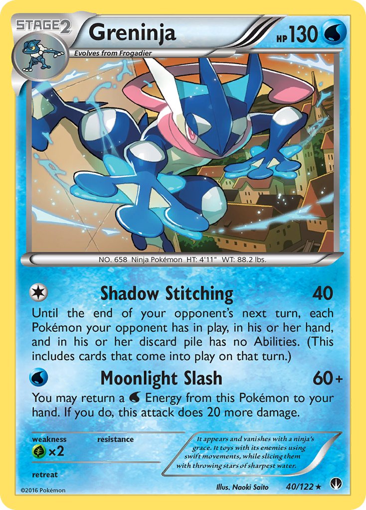 Greninja (40/122) (Theme Deck Exclusive) [XY: BREAKpoint] | Arkham Games and Comics