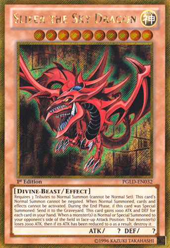 Slifer the Sky Dragon [PGLD-EN032] Gold Secret Rare | Arkham Games and Comics