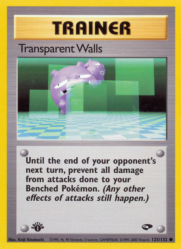 Transparent Walls (125/132) [Gym Challenge 1st Edition] | Arkham Games and Comics