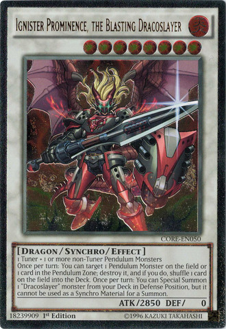 Ignister Prominence, the Blasting Dracoslayer [CORE-EN050] Ultimate Rare | Arkham Games and Comics