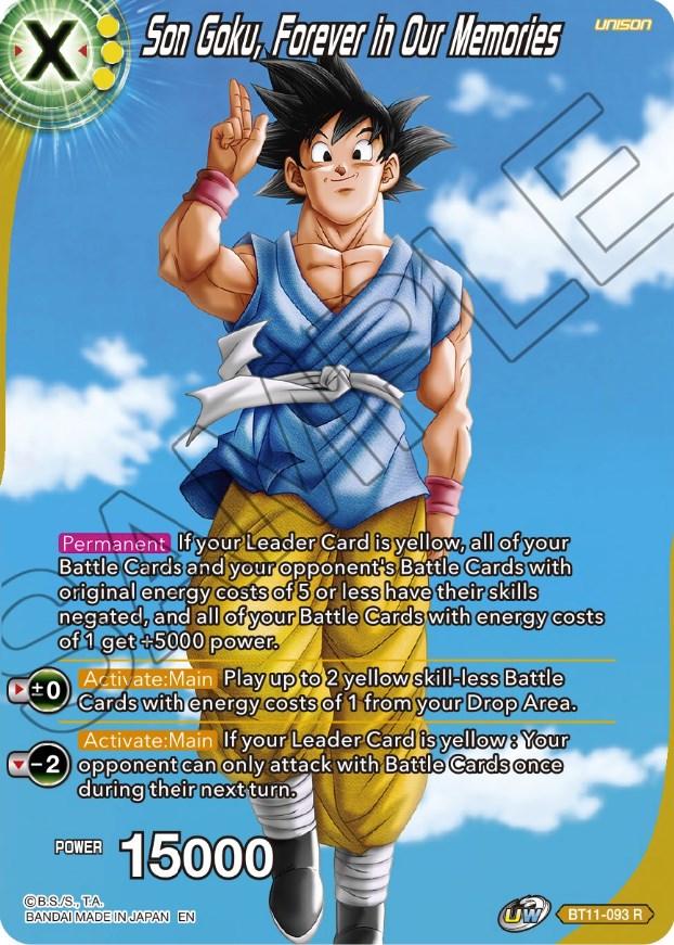 Son Goku, Forever in Our Memories (BT11-093) [Theme Selection: History of Son Goku] | Arkham Games and Comics