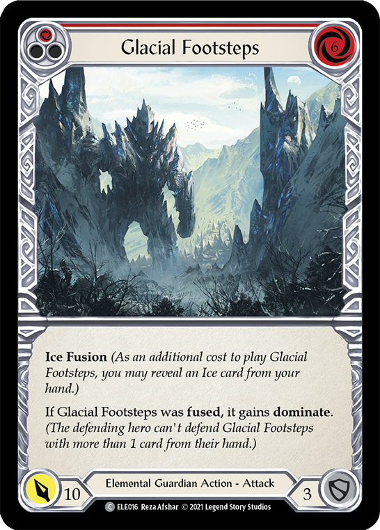 Glacial Footsteps (Red) [ELE016] (Tales of Aria)  1st Edition Rainbow Foil | Arkham Games and Comics