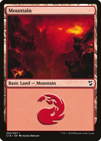 Mountain (302) [Commander 2018] | Arkham Games and Comics
