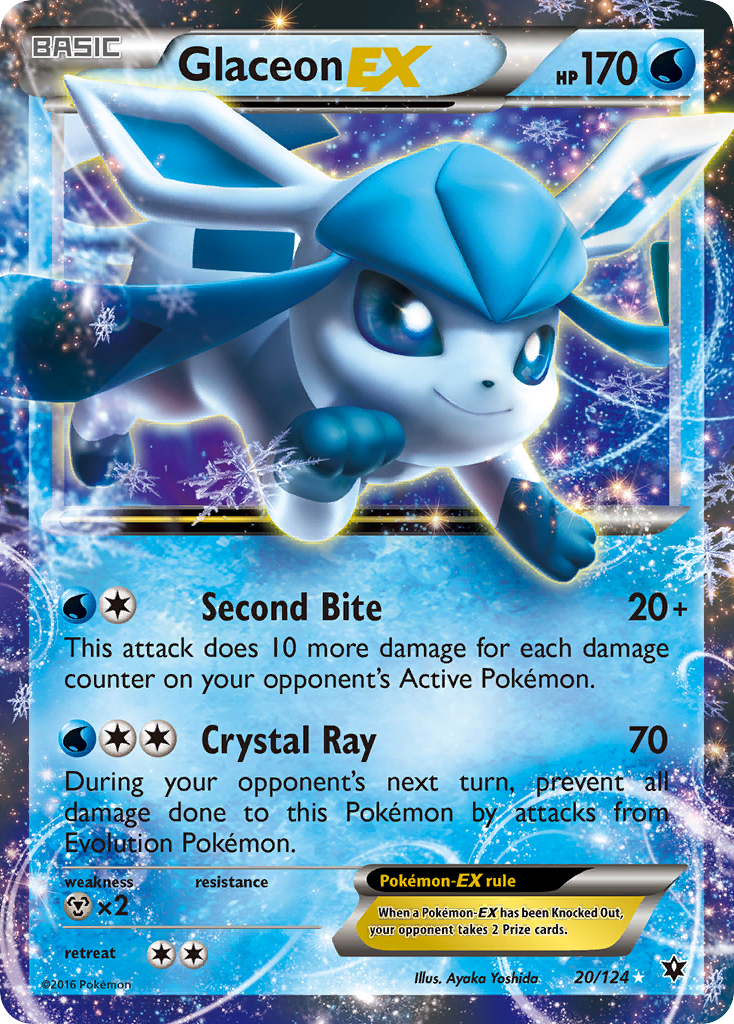 Glaceon EX (20/124) [XY: Fates Collide] | Arkham Games and Comics