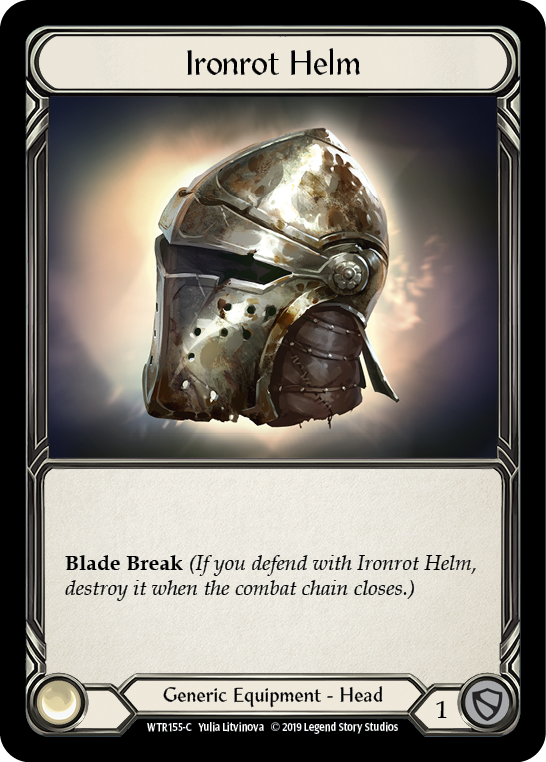 Ironrot Helm [WTR155-C] (Welcome to Rathe)  Alpha Print Cold Foil | Arkham Games and Comics